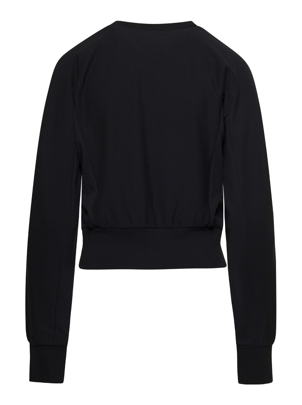 Shop Vivienne Westwood Black Crewneck Sweatshirt With Embroidered Orb Logo In Cotton Woman