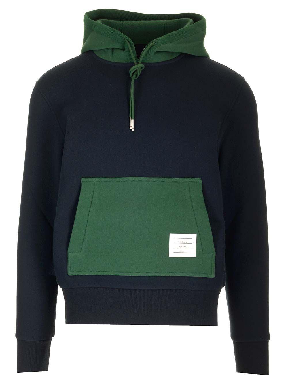 Colour-block Drawstring Hoodie