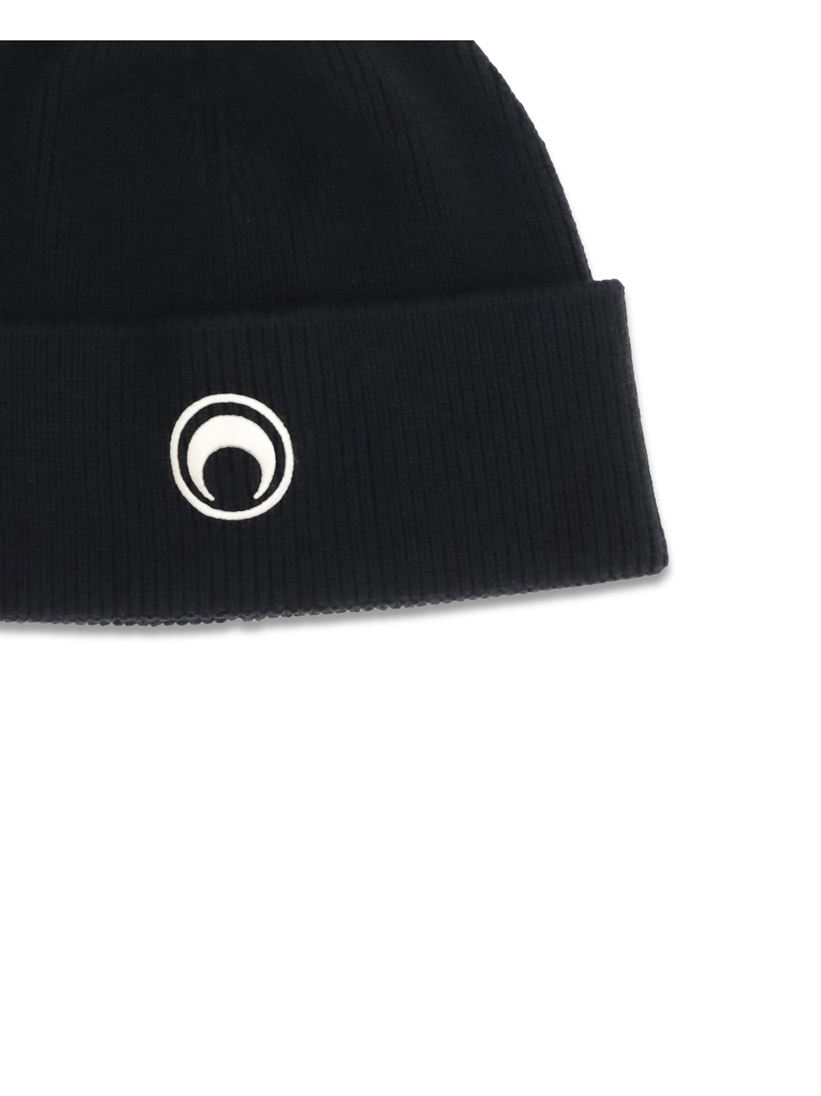 Marine Serre Wool Beanie With Classic Knit Texture In Multi