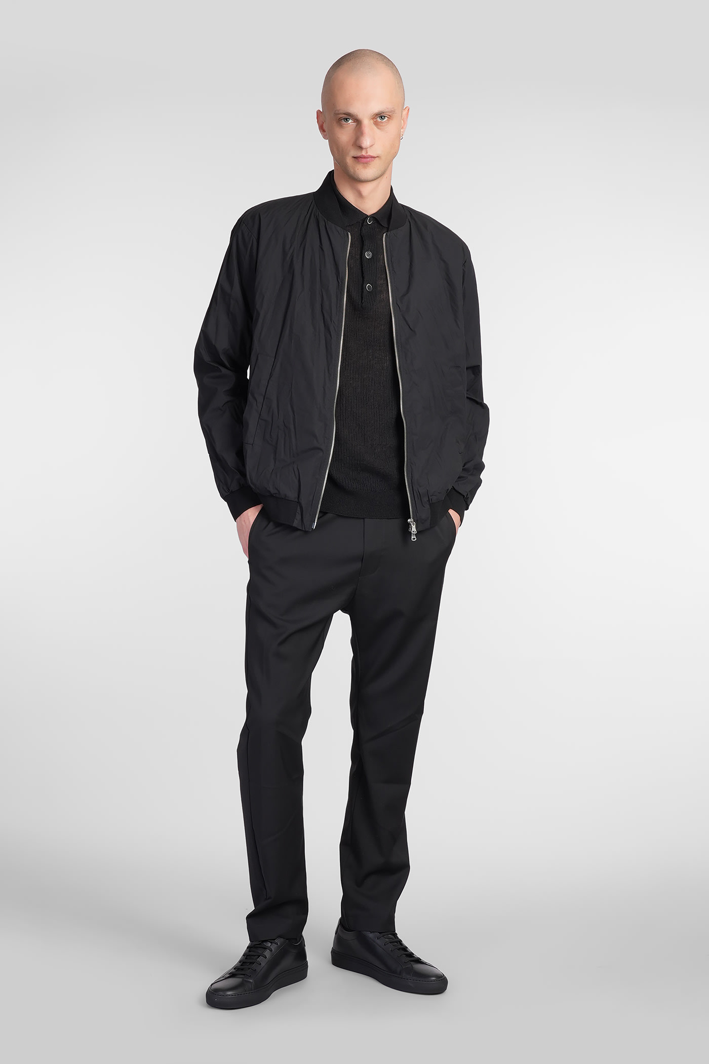 Shop Barena Venezia Marco Polo In Black Linen
