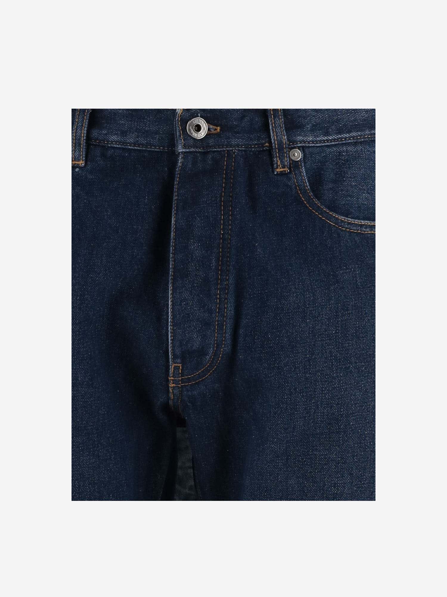 Shop Off-white Cotton Denim Jeans In Blue