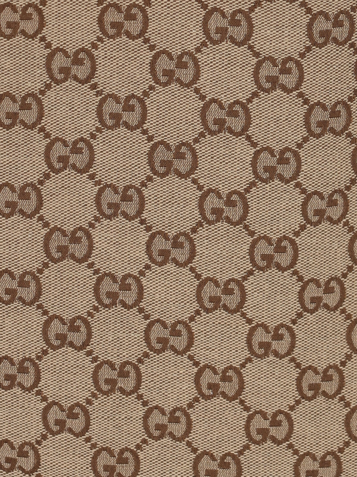 Gucci Cotton Blend Dress With All-over Gg Print In Brown