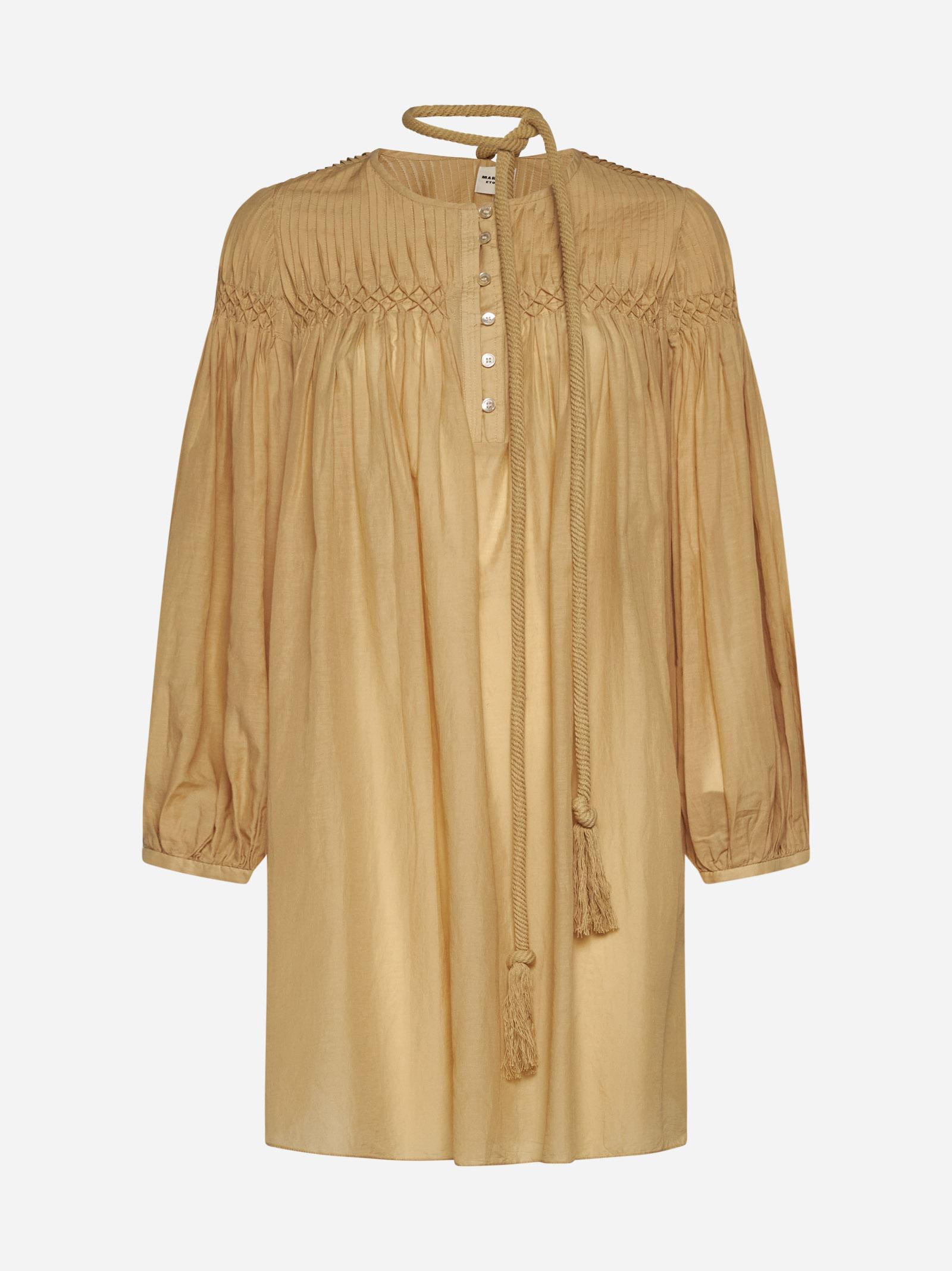 MARANT ETOILE ADELIANI COTTON AND VISCOSE MINI DRESS