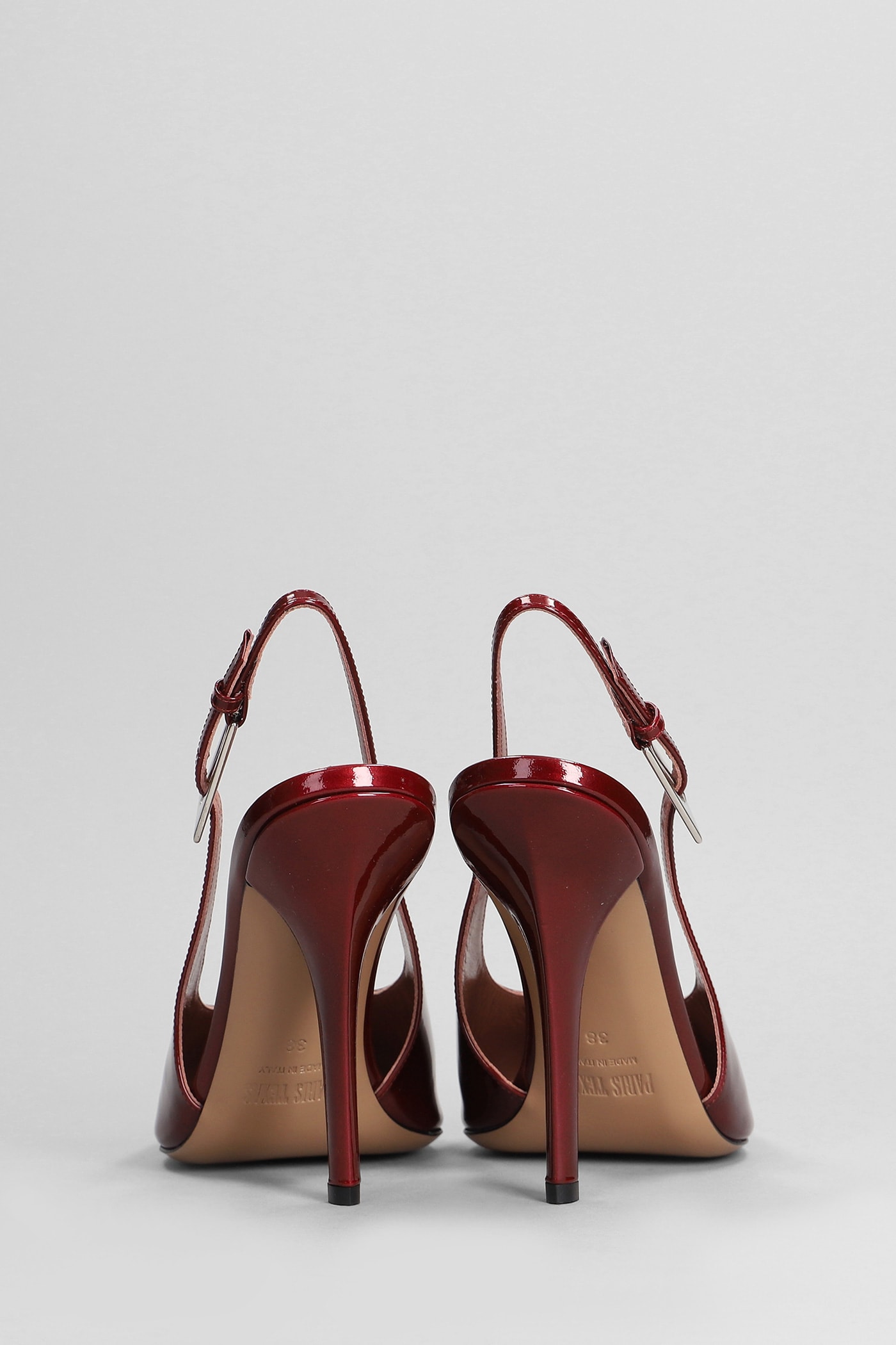 Shop Paris Texas Jessica Slingbac 105 Pumps In Bordeaux Patent Leather