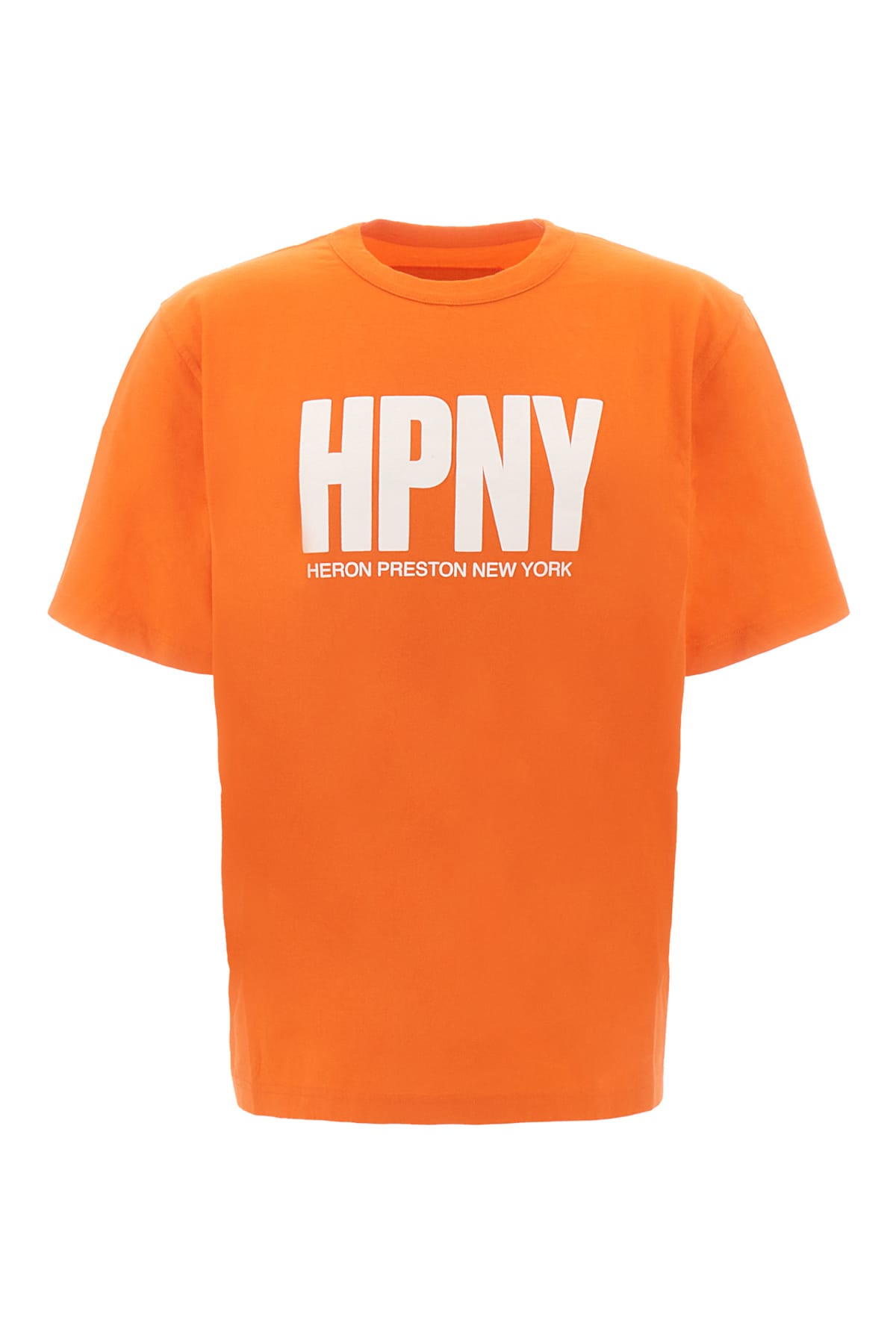 Shop Heron Preston Orange Cotton Oversize T-shirt In 2201