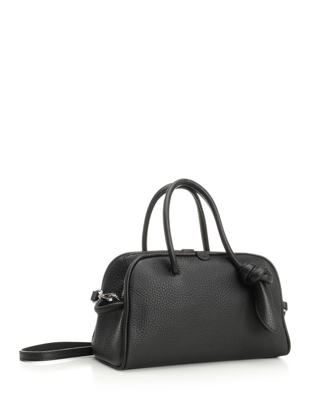 Jacquemus Le Petit Turismo Grain Leather Bag In Black