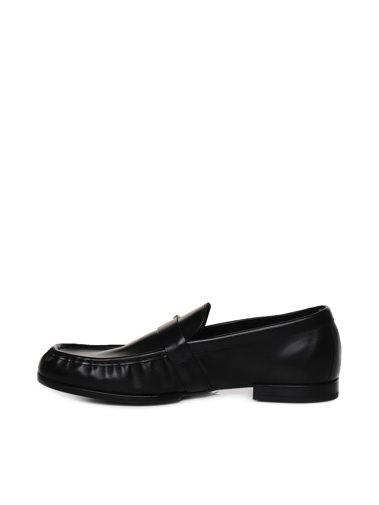 Shop Tod's T Timeless Moccasin In Leather In Black