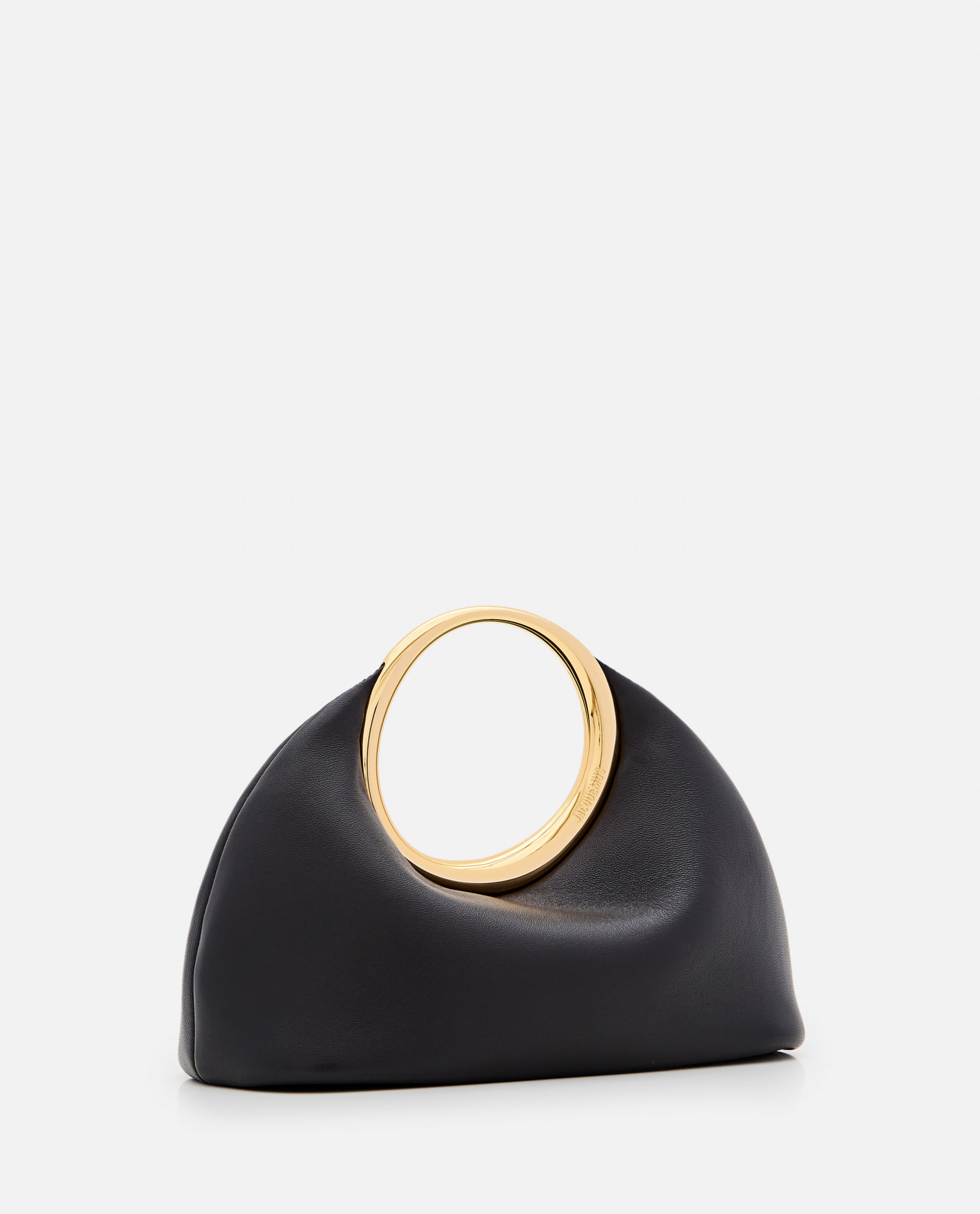 Jacquemus Small Calino Leather Top Handle Bag In Black