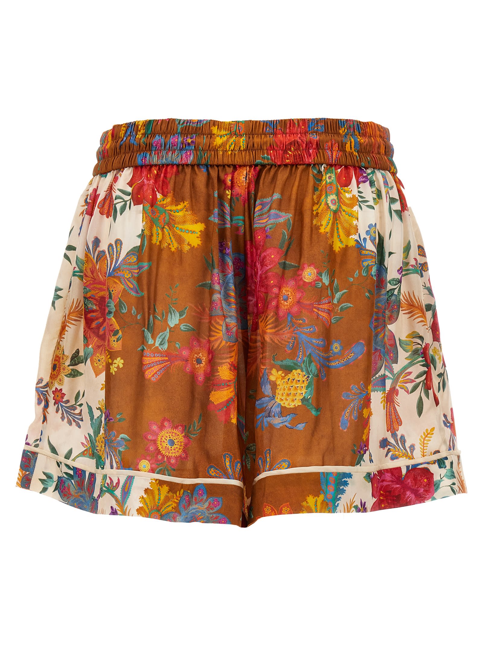 Shop Zimmermann Ginger Shorts In Multicolor