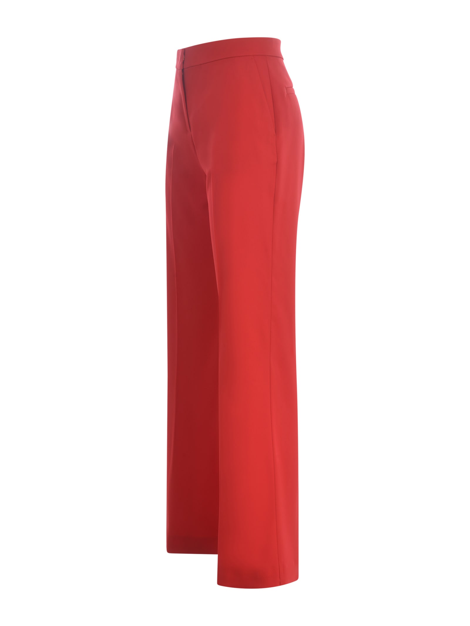 Shop Pinko Trousers  Pinto In Enver Satin In Rosso