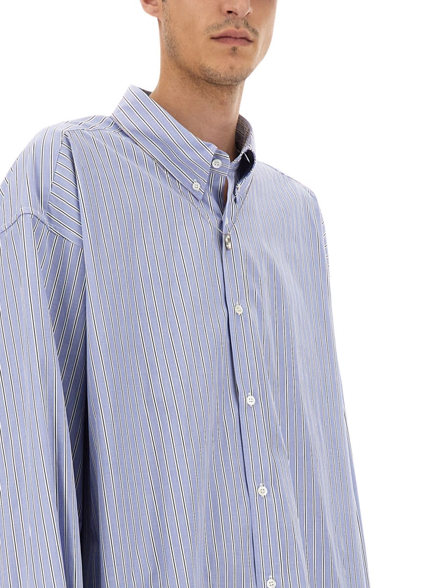 Shop Maison Margiela Oxford Shirt In Blue