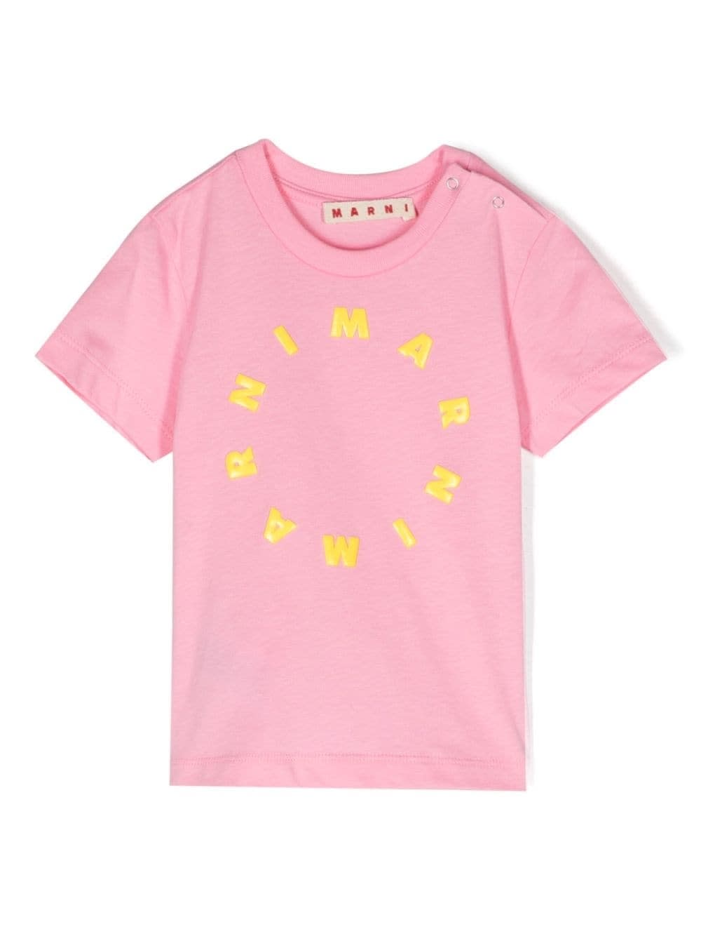 Shop Marni T-shirt Con Logo In Pink
