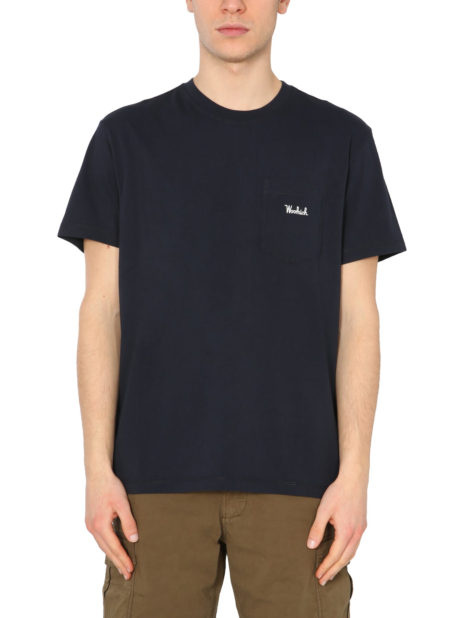 WOOLRICH T-SHIRT WITH POCKET,WOTE0047MR UT14863989