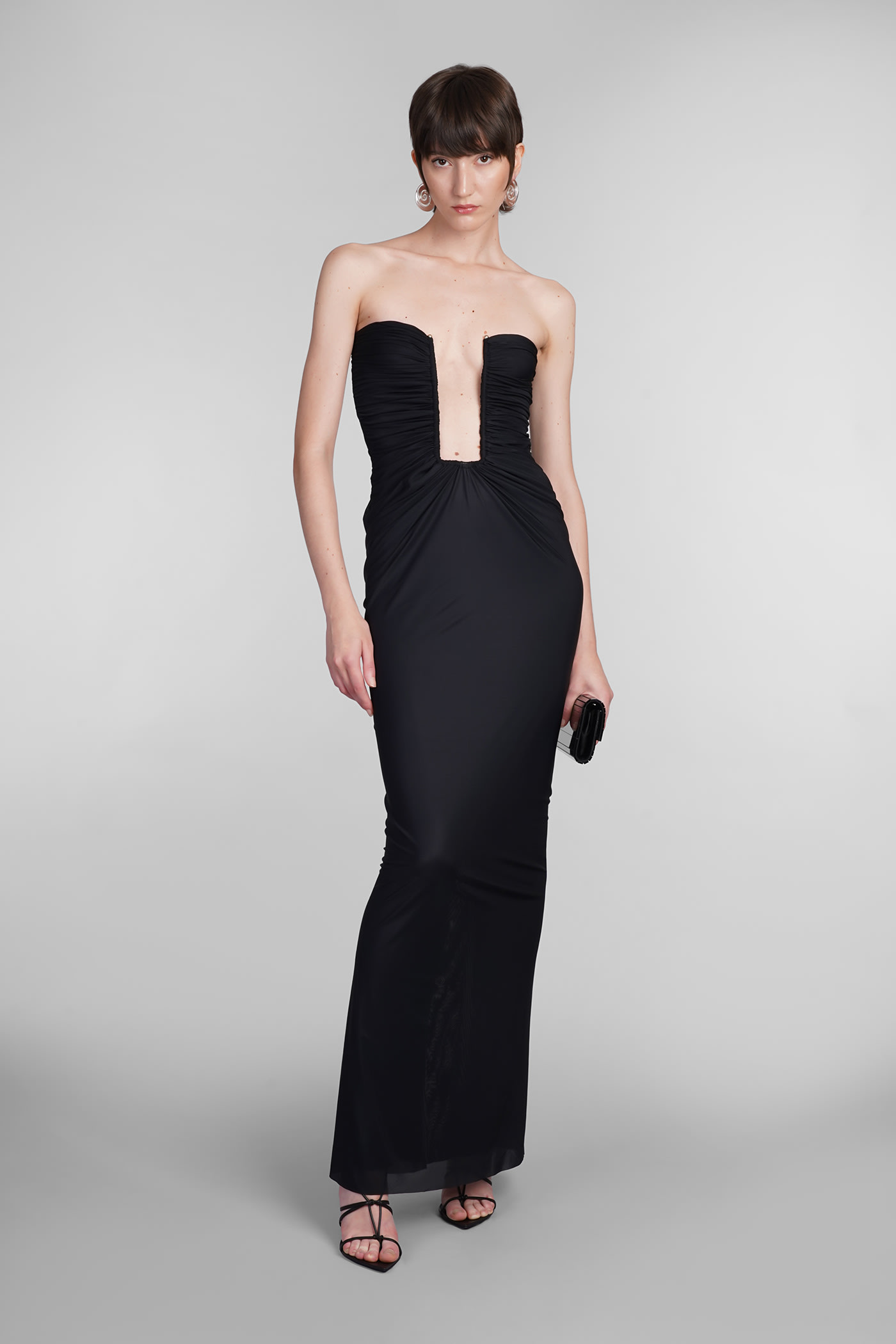 Shop Christopher Esber Dress In Black Viscose