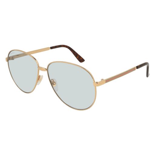 GUCCI GG0138S004 GOLD GOLD LIGHT BLUE 