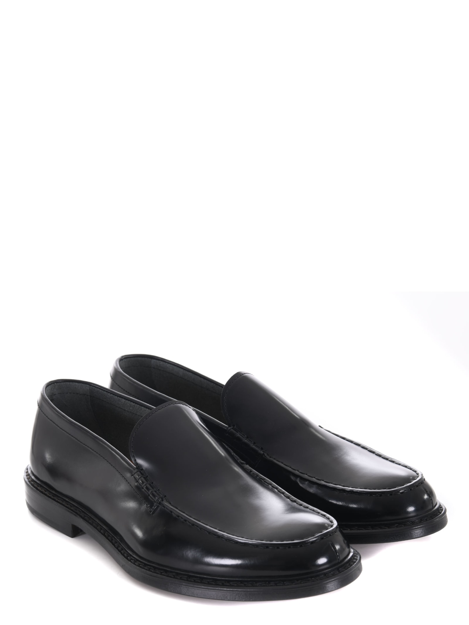 Shop Doucal's Doucals Loafers In Black