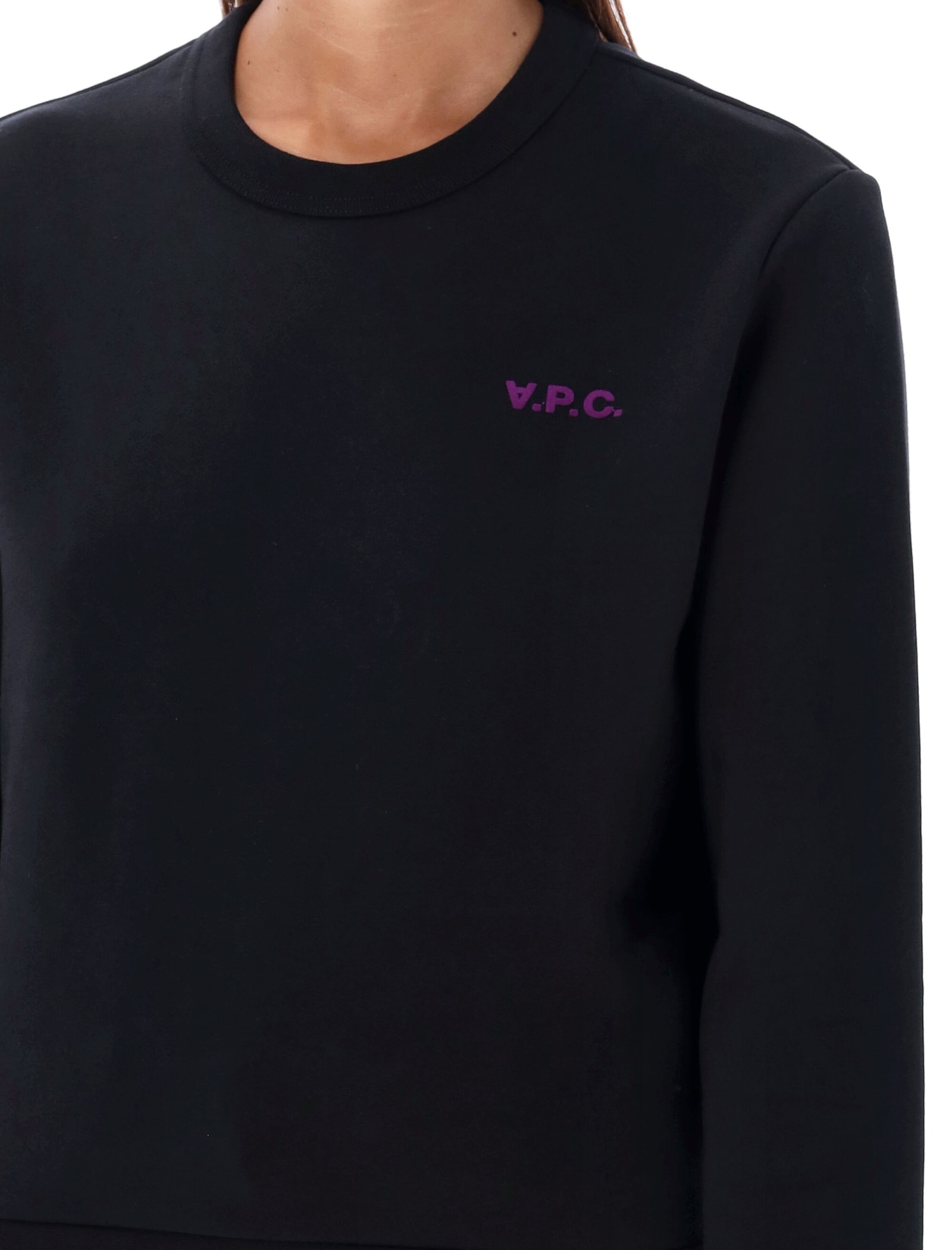 Shop Apc Boxy Vpc Sweatshirt In Black Purple