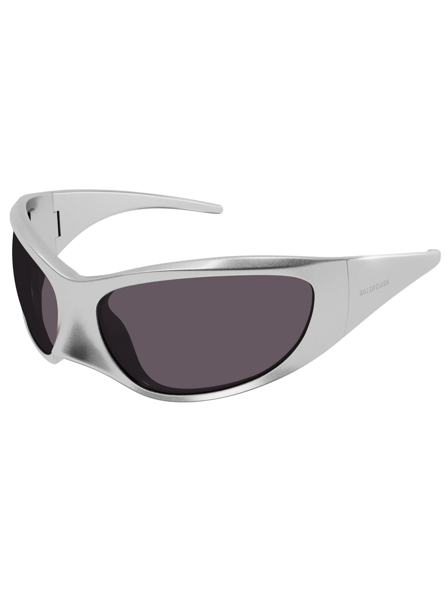 Shop Balenciaga Bb0252s Sunglasses In Silver Silver Grey