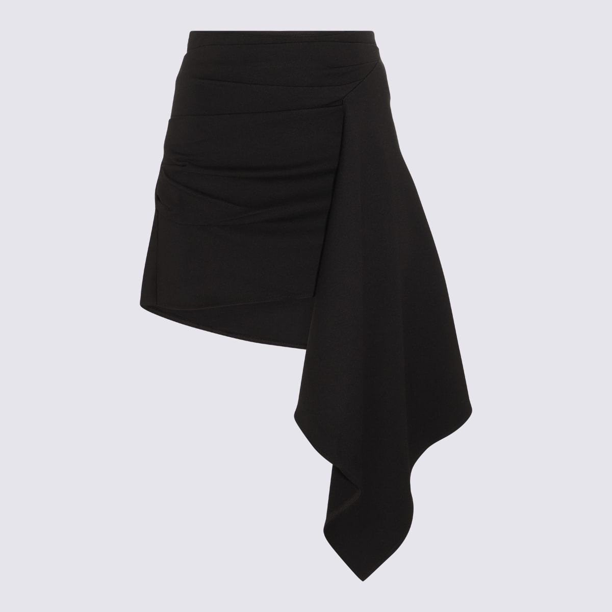 Black Viscose Rivera Mini Skirt