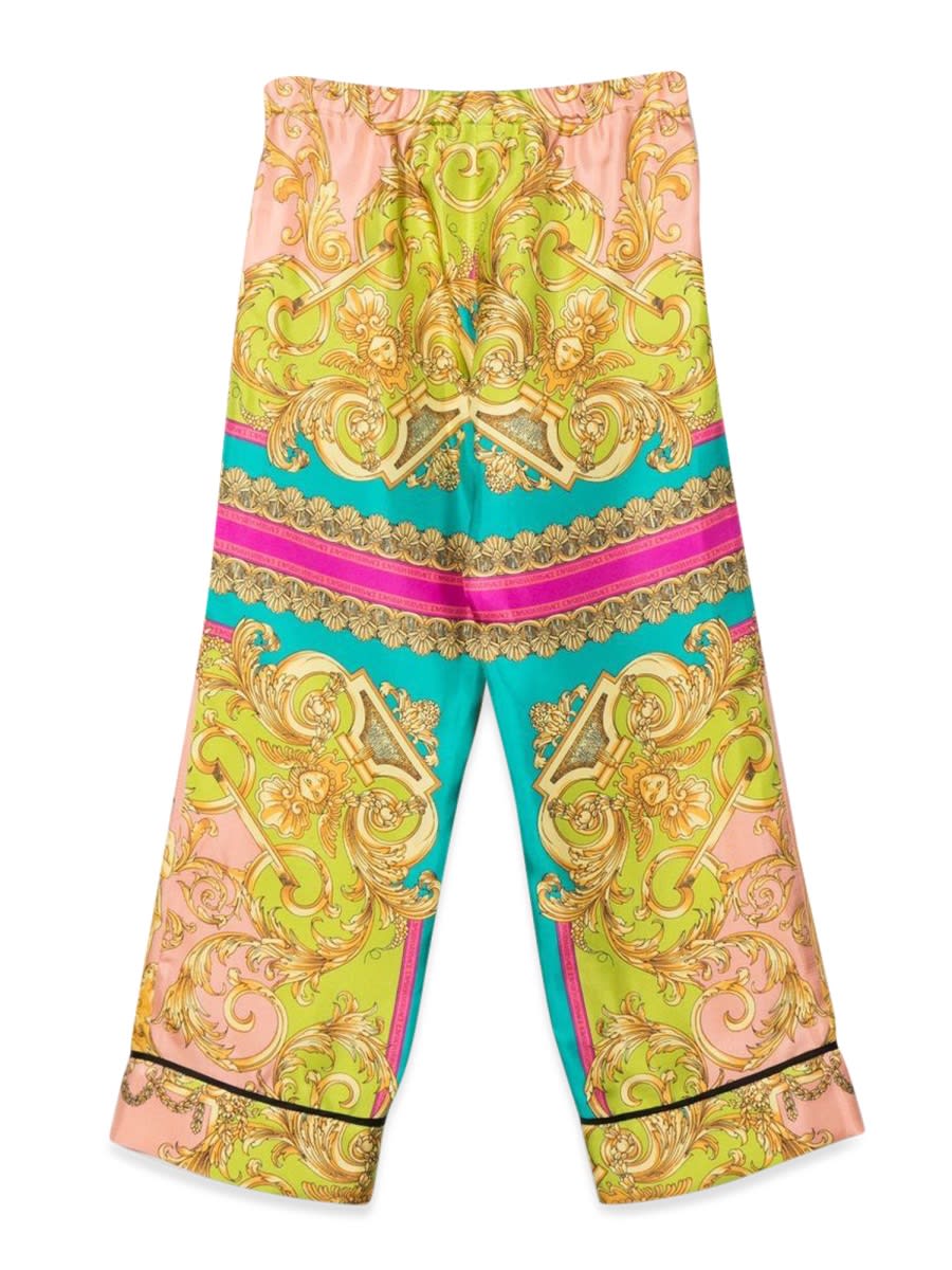 Shop Versace Informal Pant Twill Silk In Multicolour