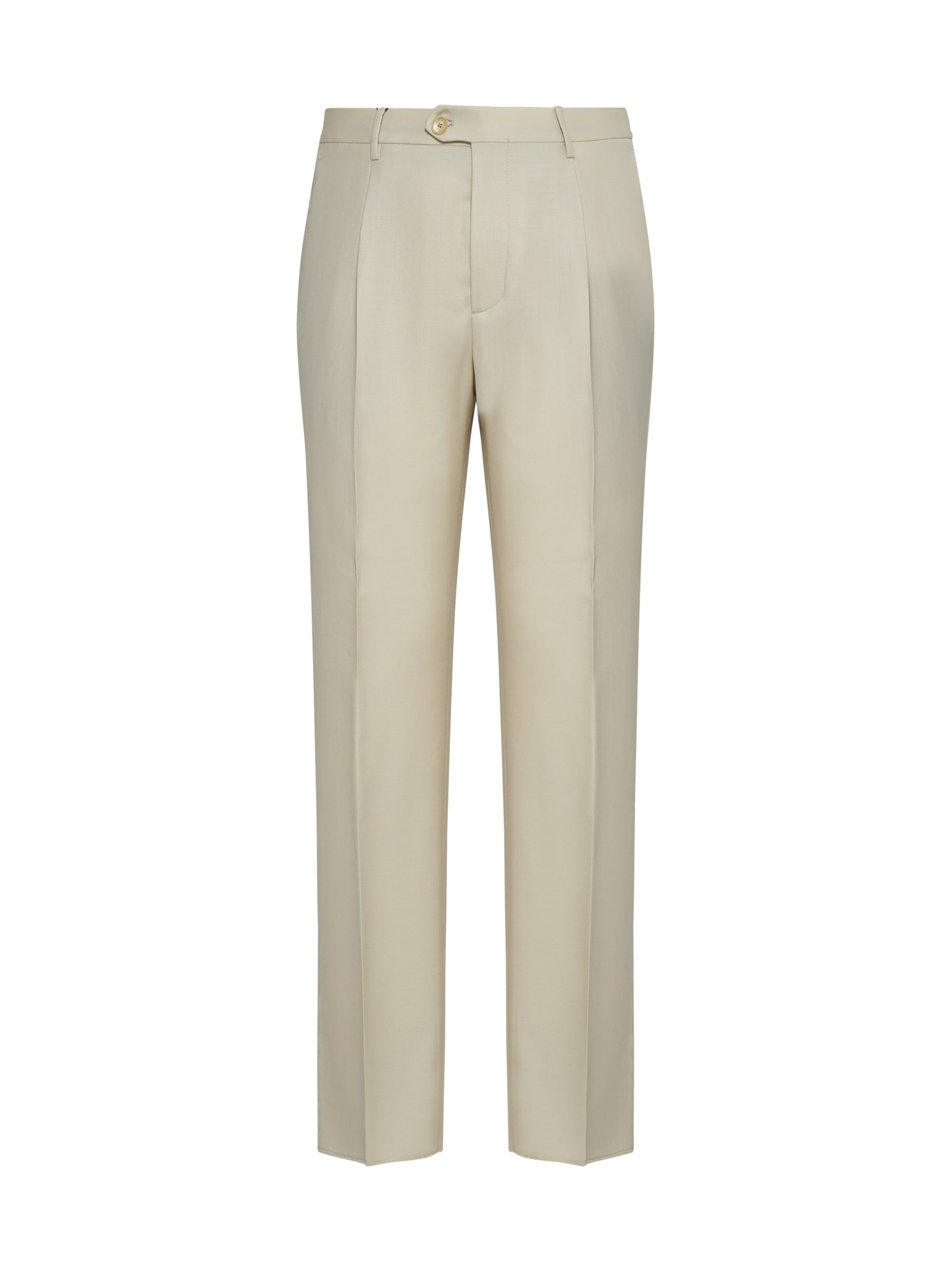 Shop Etro Pants In Ecru 1