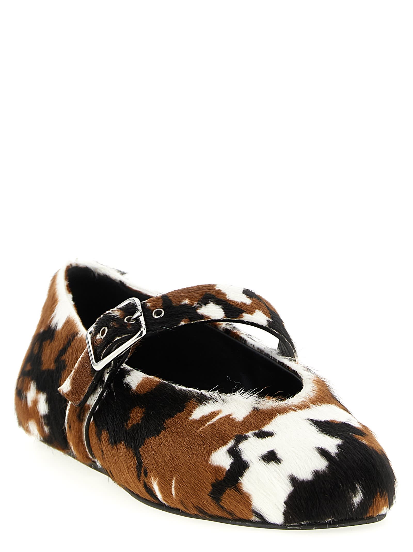 Le Silla Danielle Ballet Flats In Animal Print