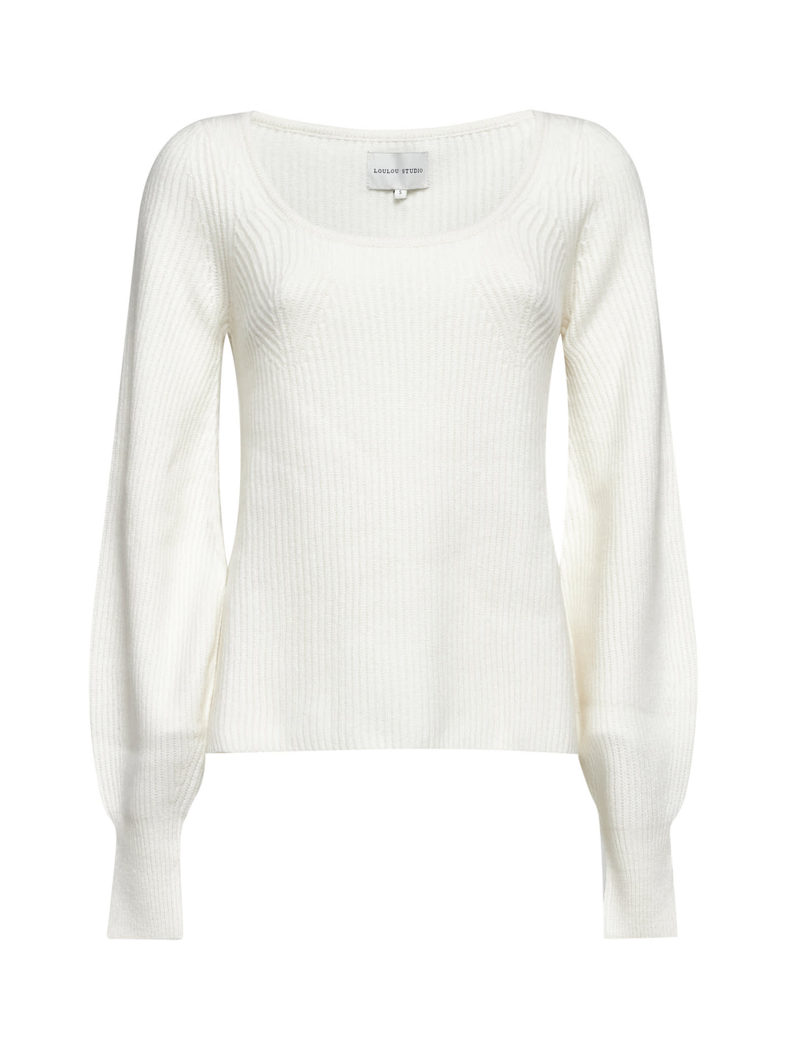 Shop Loulou Studio Sweater In Bianco