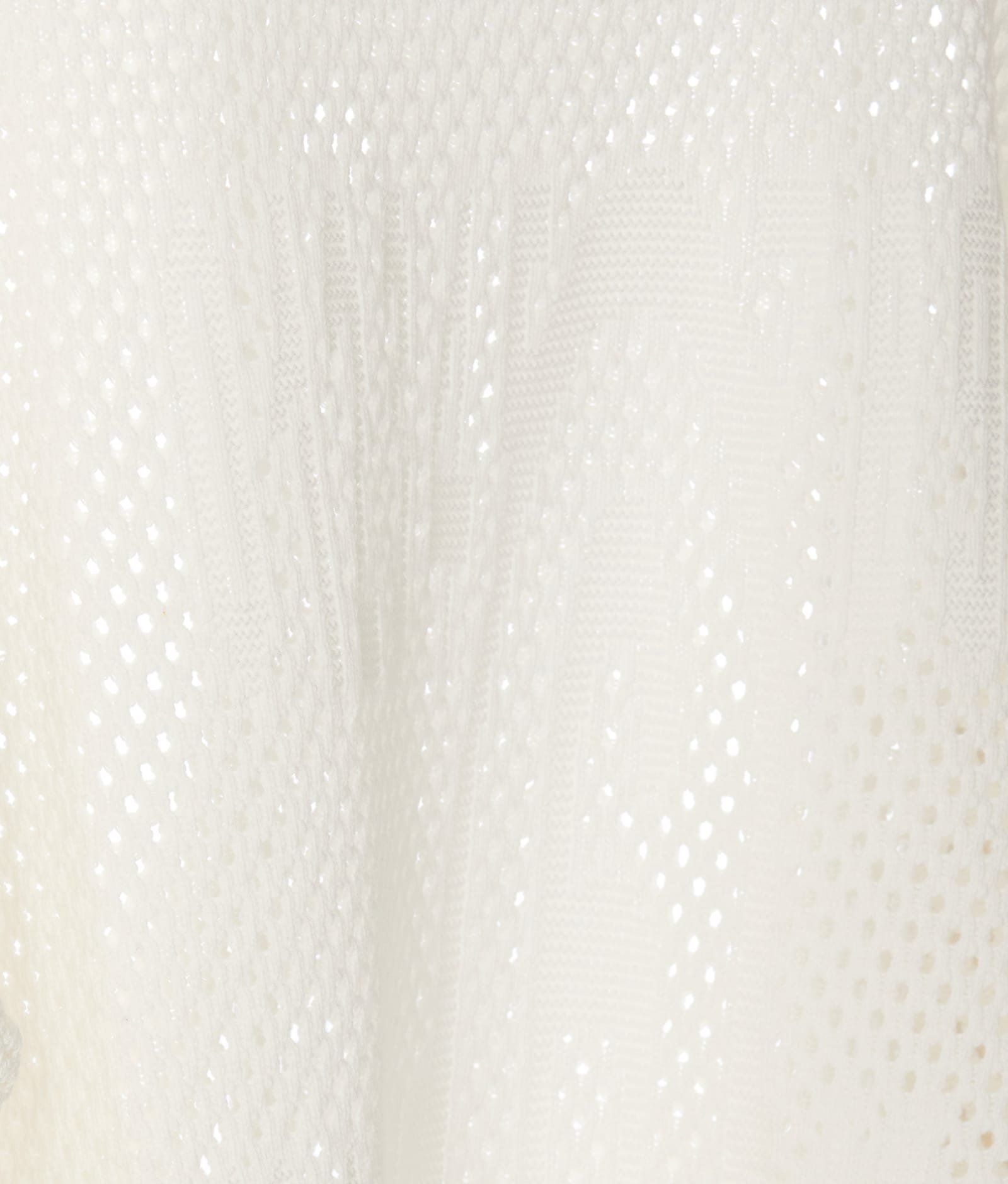 Mm6 Maison Margiela Net Long Sweater In White
