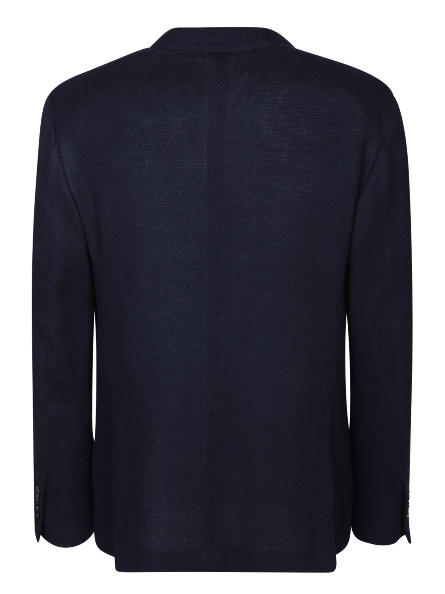 Shop Lardini Deconstructed Blue Jacket