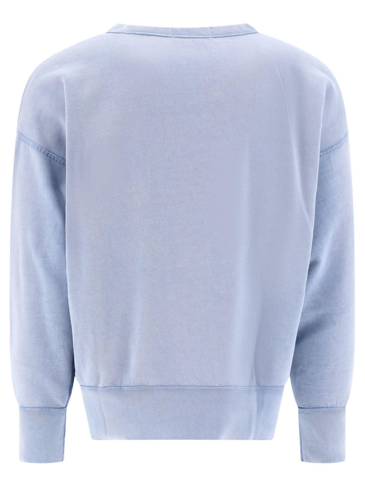 Shop Ralph Lauren Graphic-printed Crewneck Sweatshirt In Southport Blue