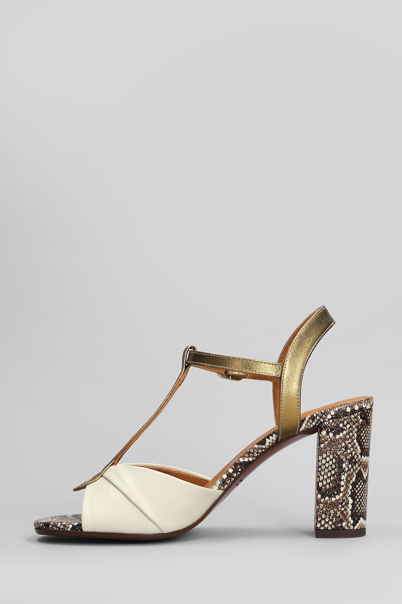 Chie Mihara Biagio Sandals In Beige Leather In Beige