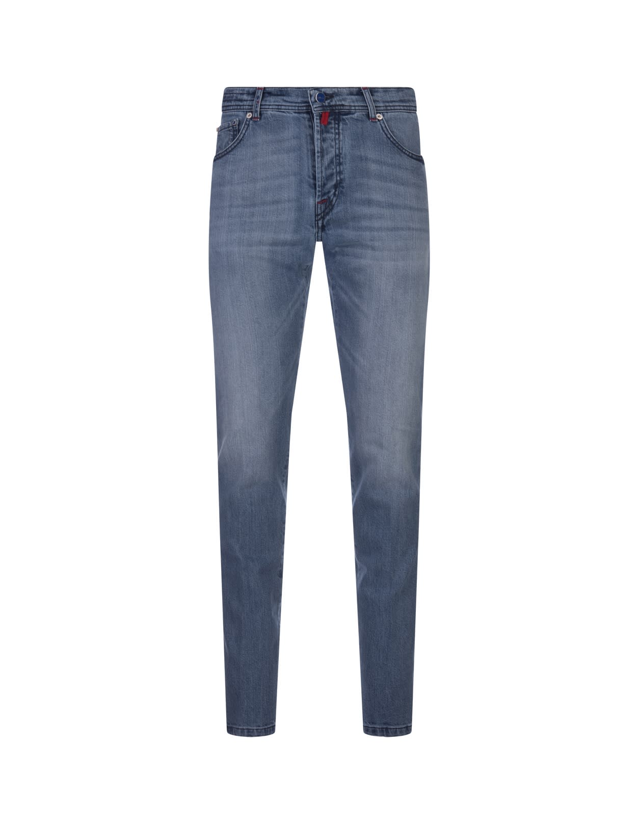 Medium Blue Denim Tapered Jeans