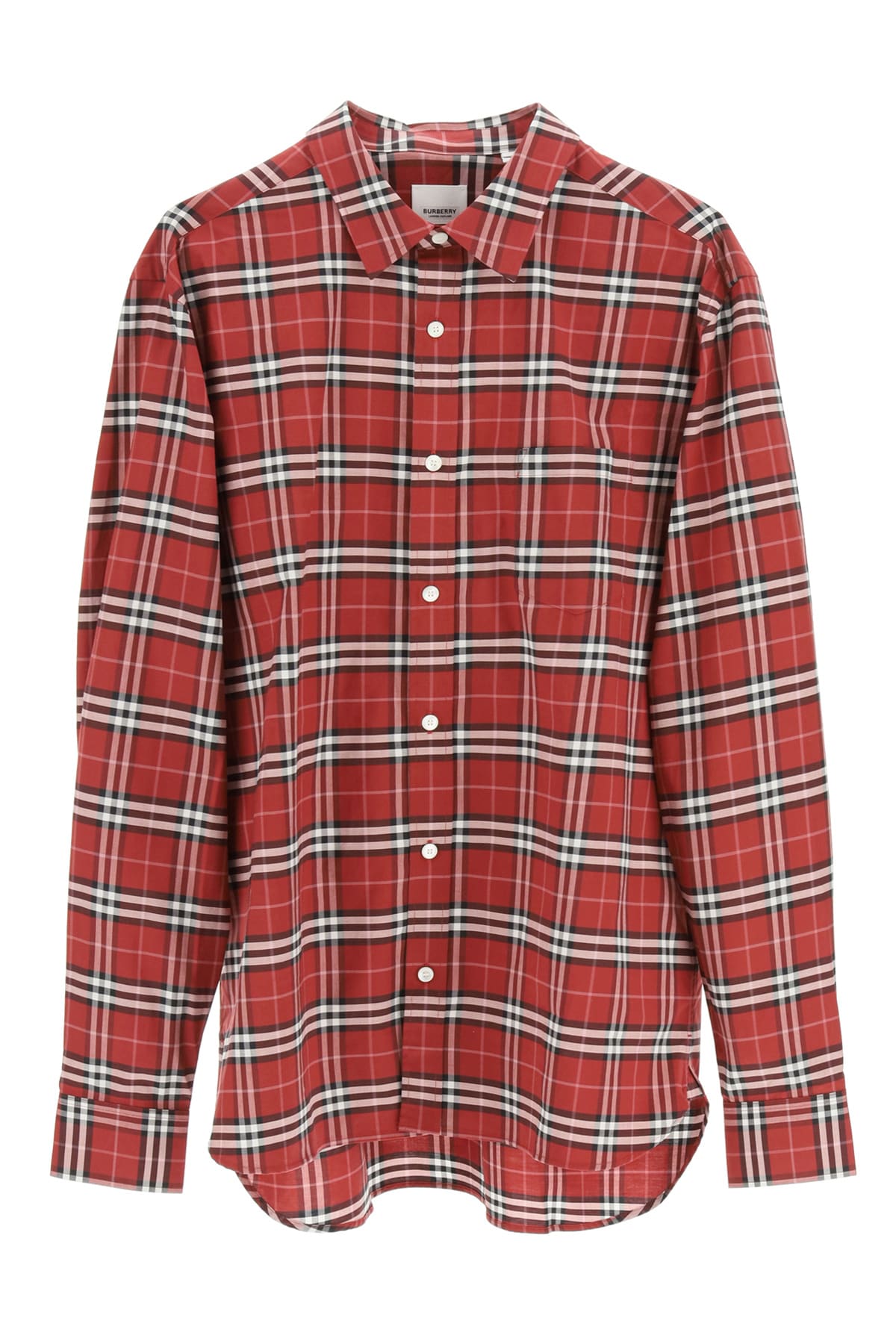 Burberry George Tartan Shirt In Bright Red Ip Check (red)