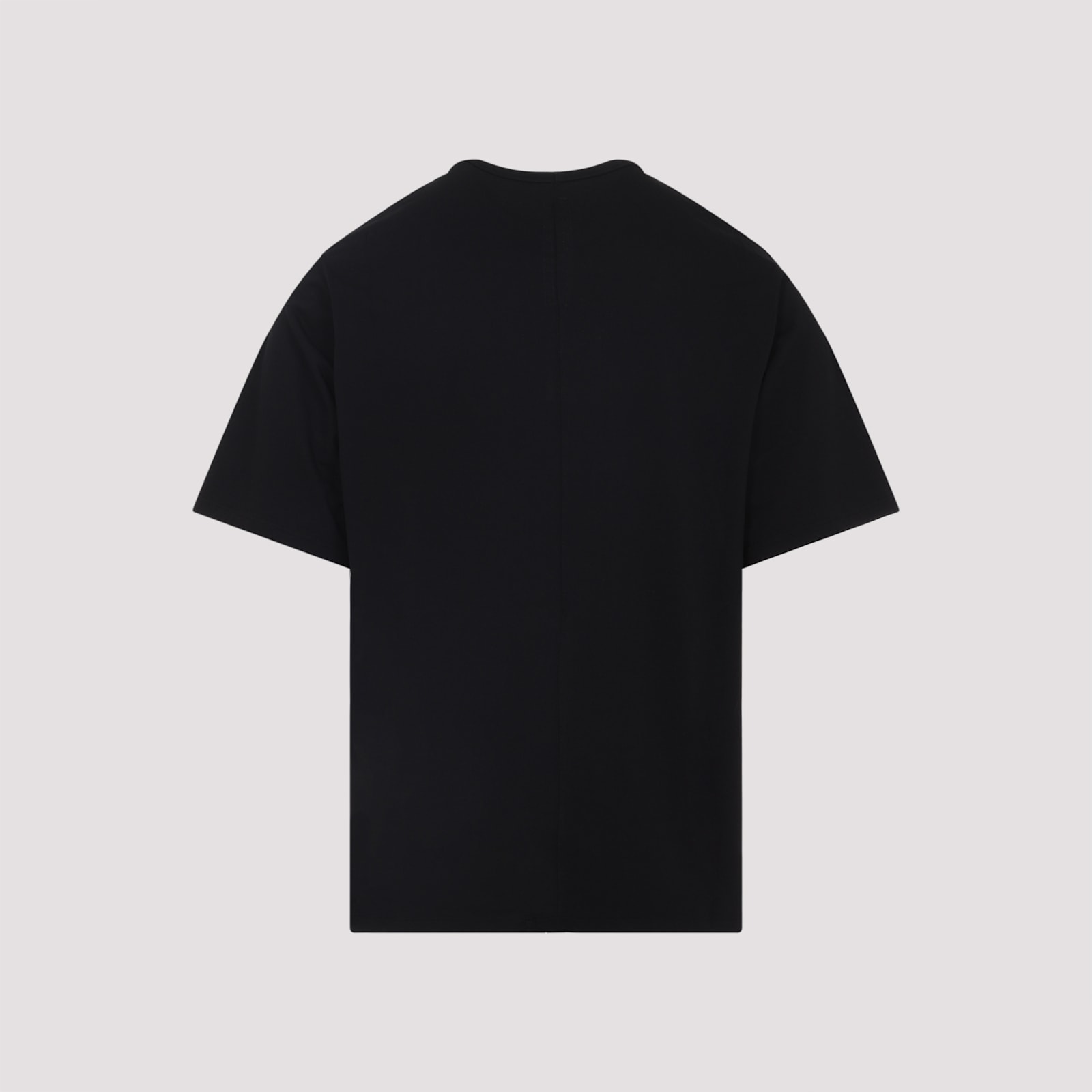 Rick Owens Short-sleeve Round-neck T-shirt In Black