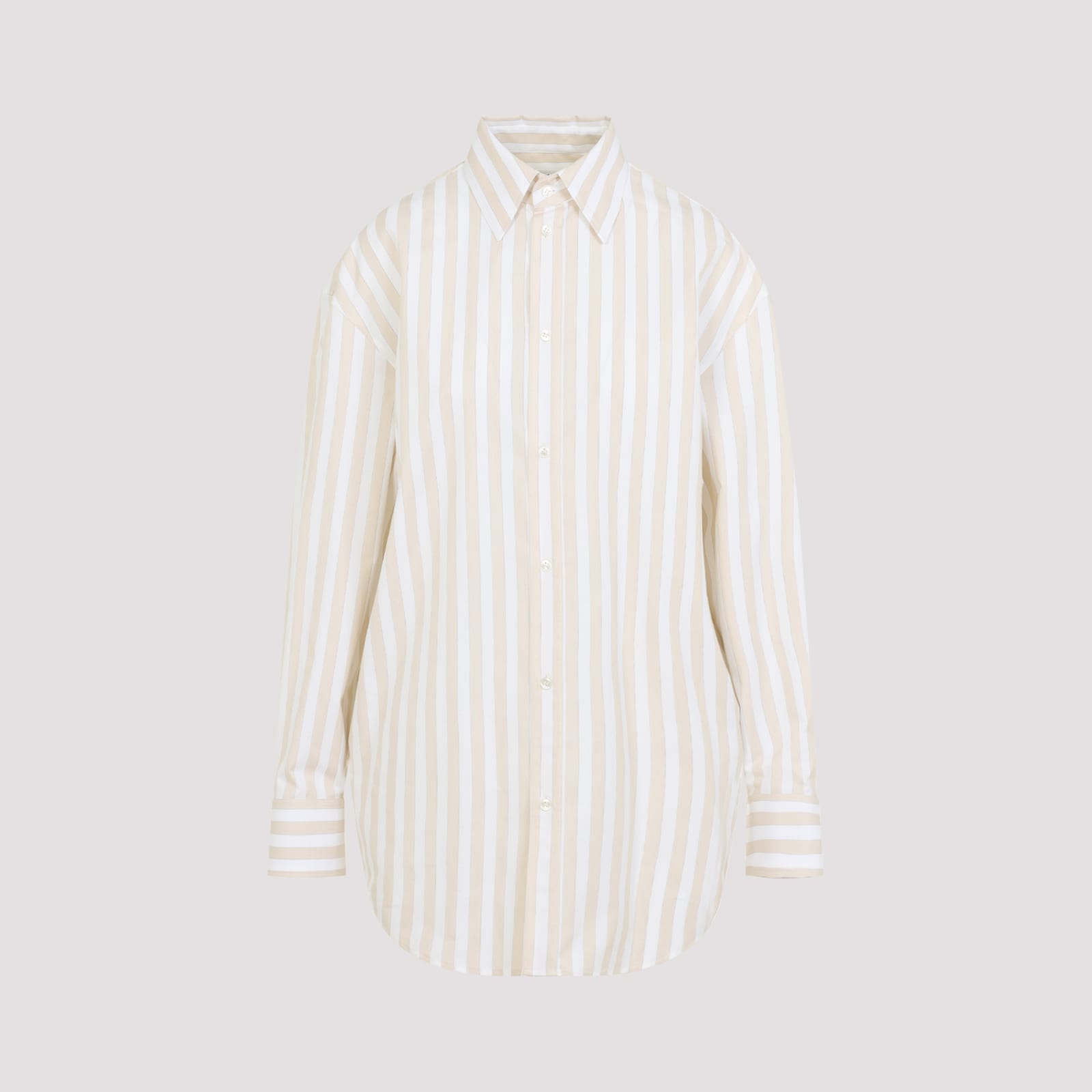 Saint Laurent Cotton Shirt In Neutral