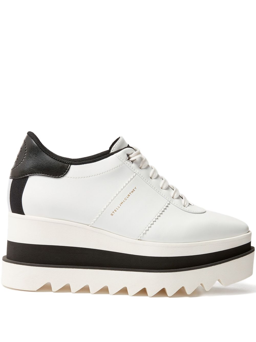 Stella Mccartney Sneak-elyse 80mm Vegan Leather Platform Sneakers In White