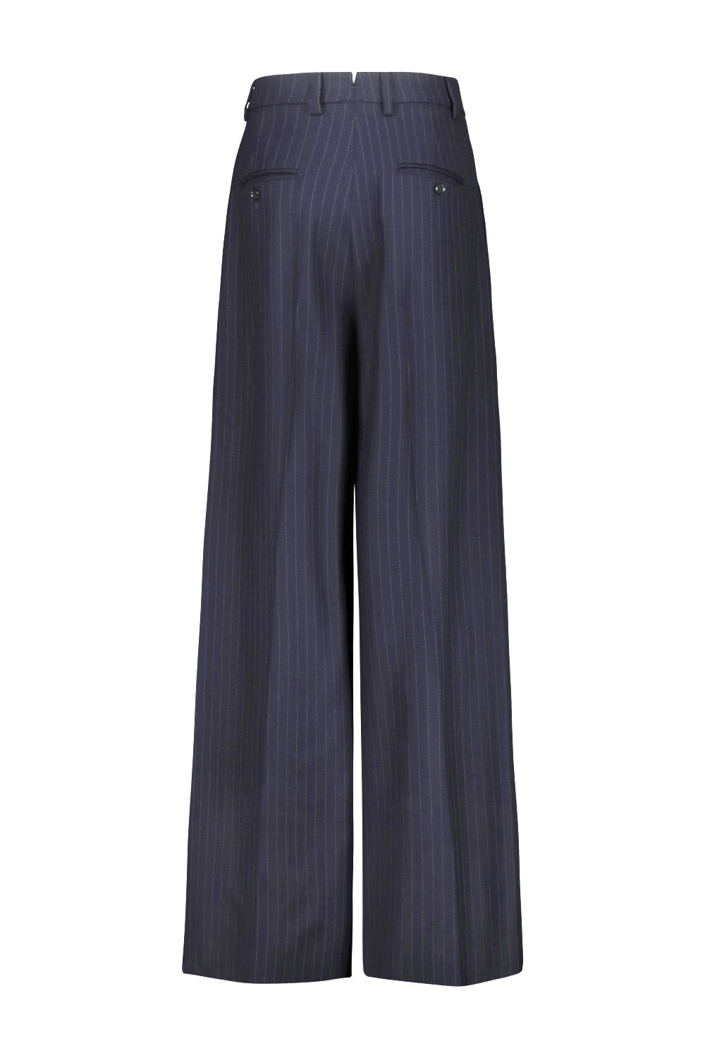 Shop Vetements Tailored Pant In Navy Pinstripe