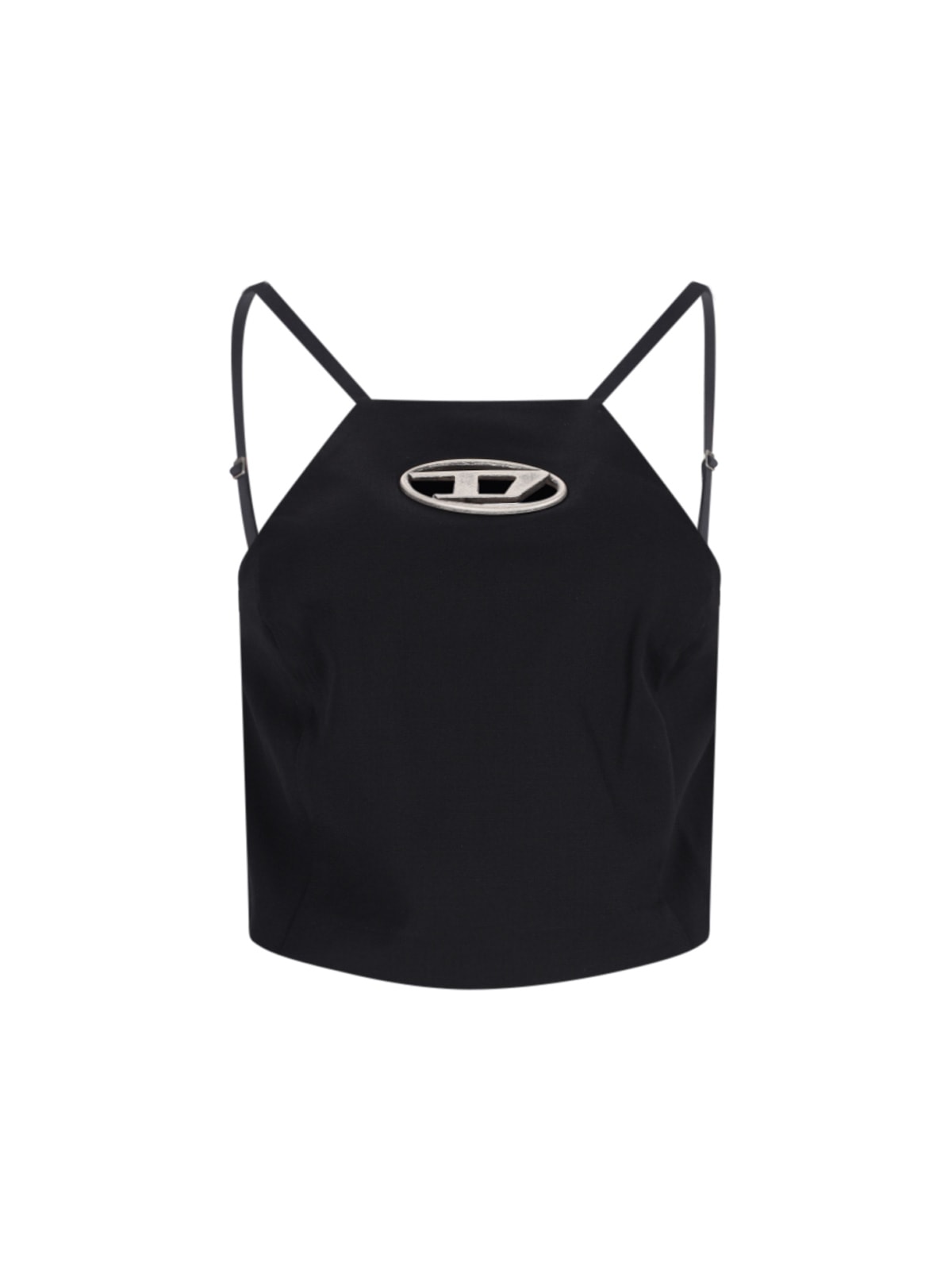 Shop Diesel Tank Top Crop T-wilight In Black