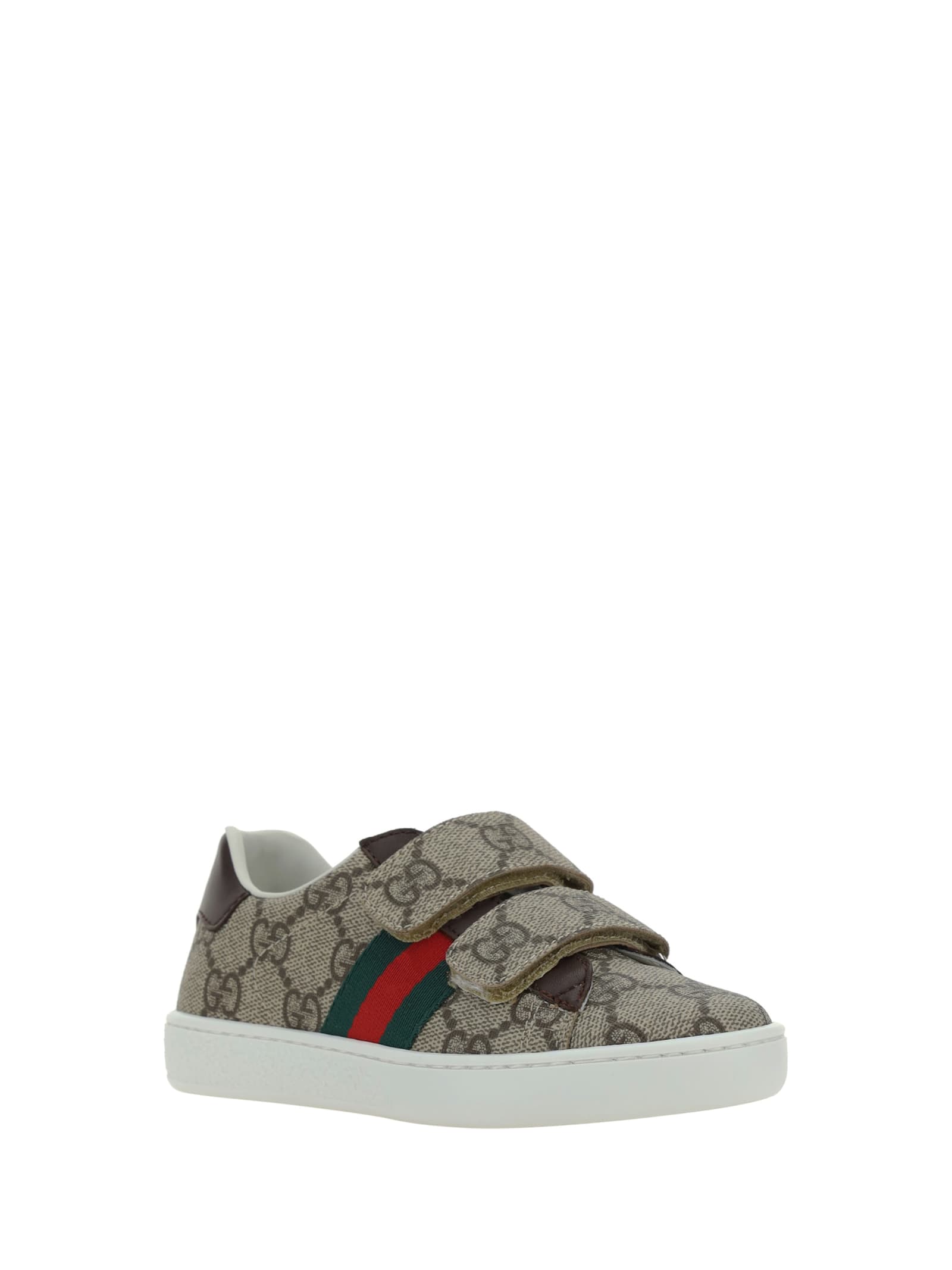 Shop Gucci Sneakers For Boy In Beige