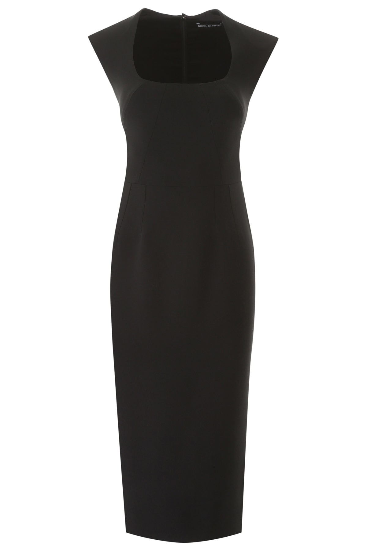 Dolce & Gabbana Sheath Midi Dress In Nero (black) | ModeSens