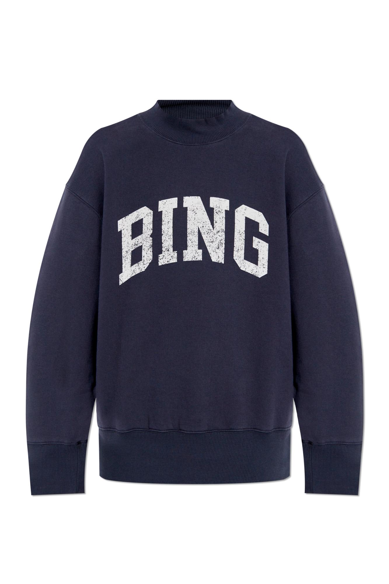 Shop Anine Bing Sweatshirt With Print In Blue