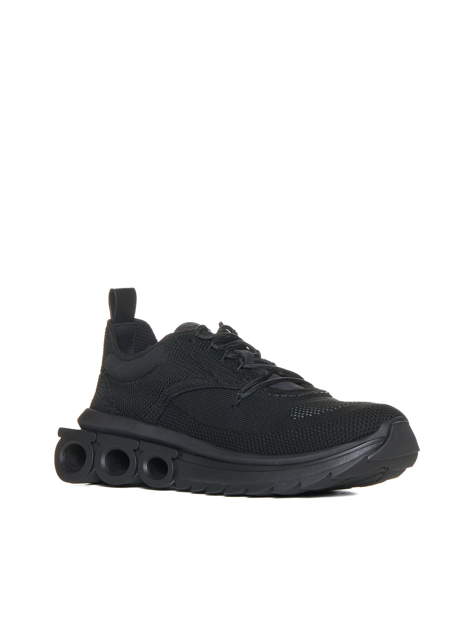 Shop Ferragamo Sneakers In Nero/antracite