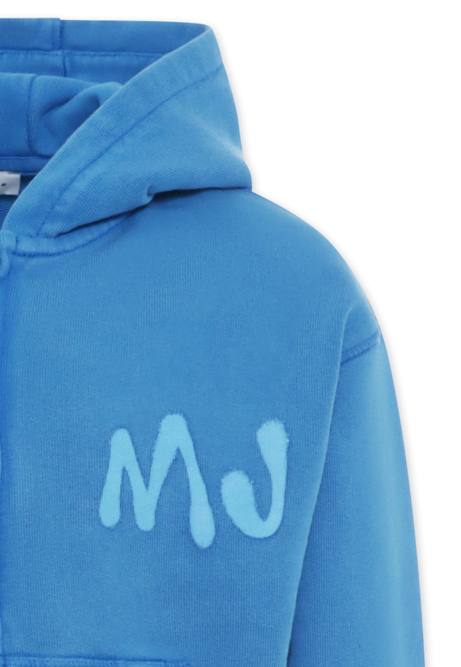 Marc Jacobs Logo-print Zip-up Hoodie In Blue