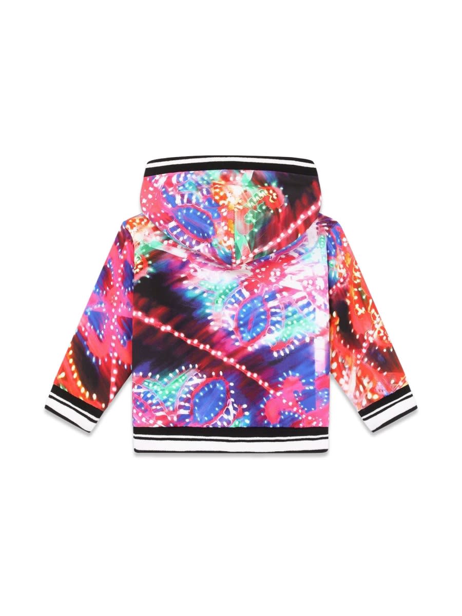 Shop Dolce & Gabbana Zipper Hoodie In Multicolour