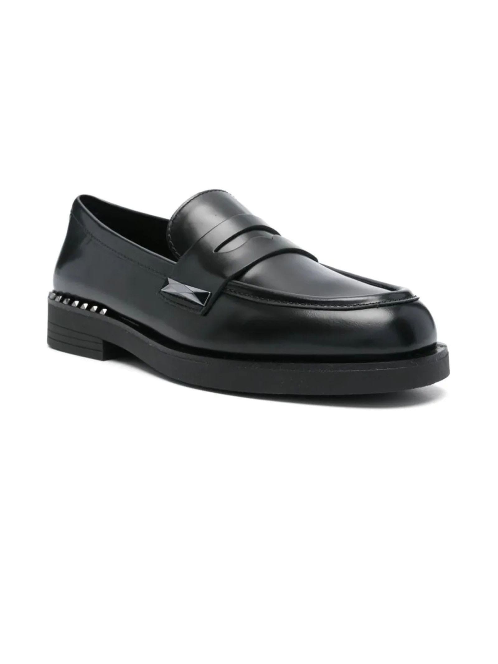 Shop Ash Black Leather Whisper Loafers