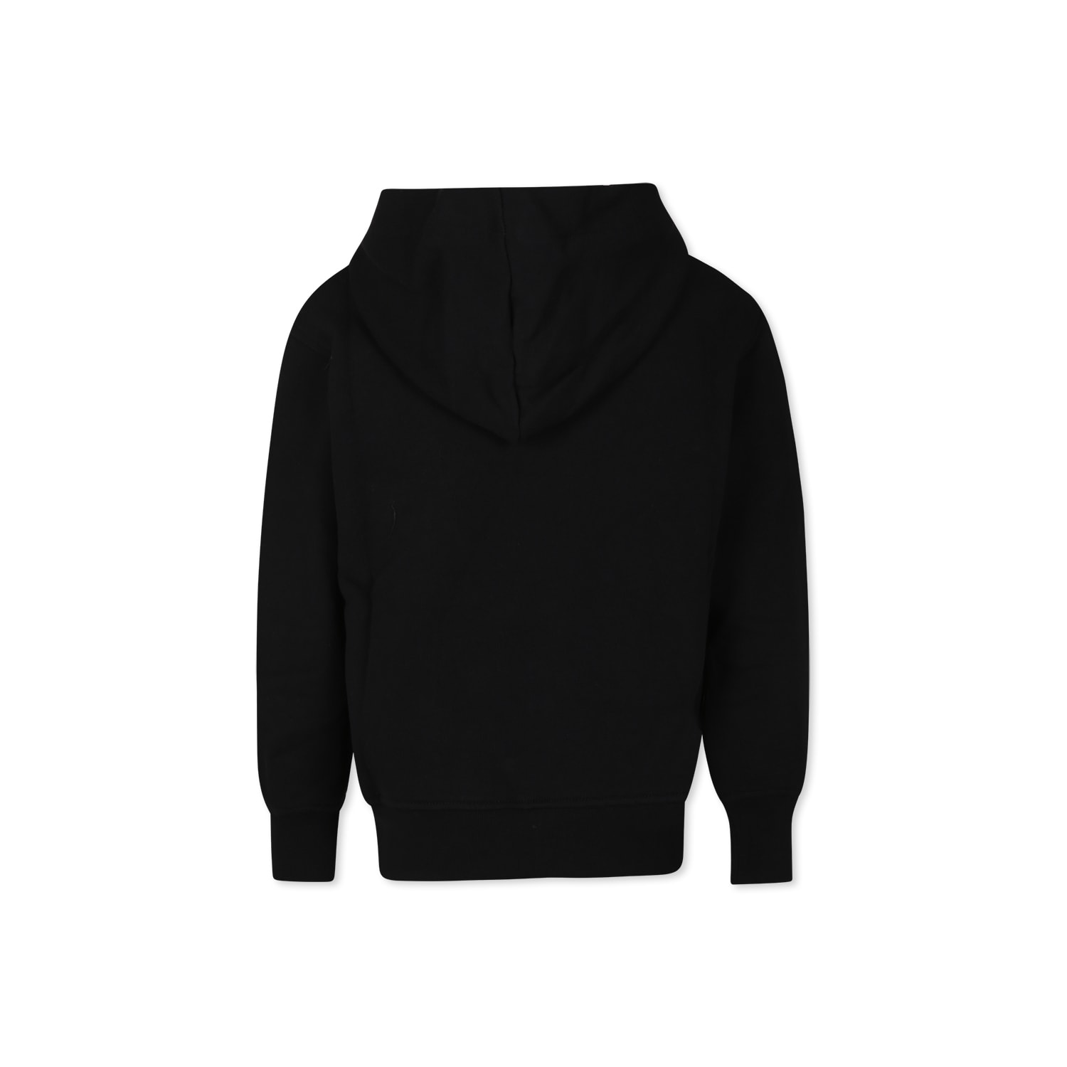 Shop Msgm Black Sweatshirt For Kids With White Logo