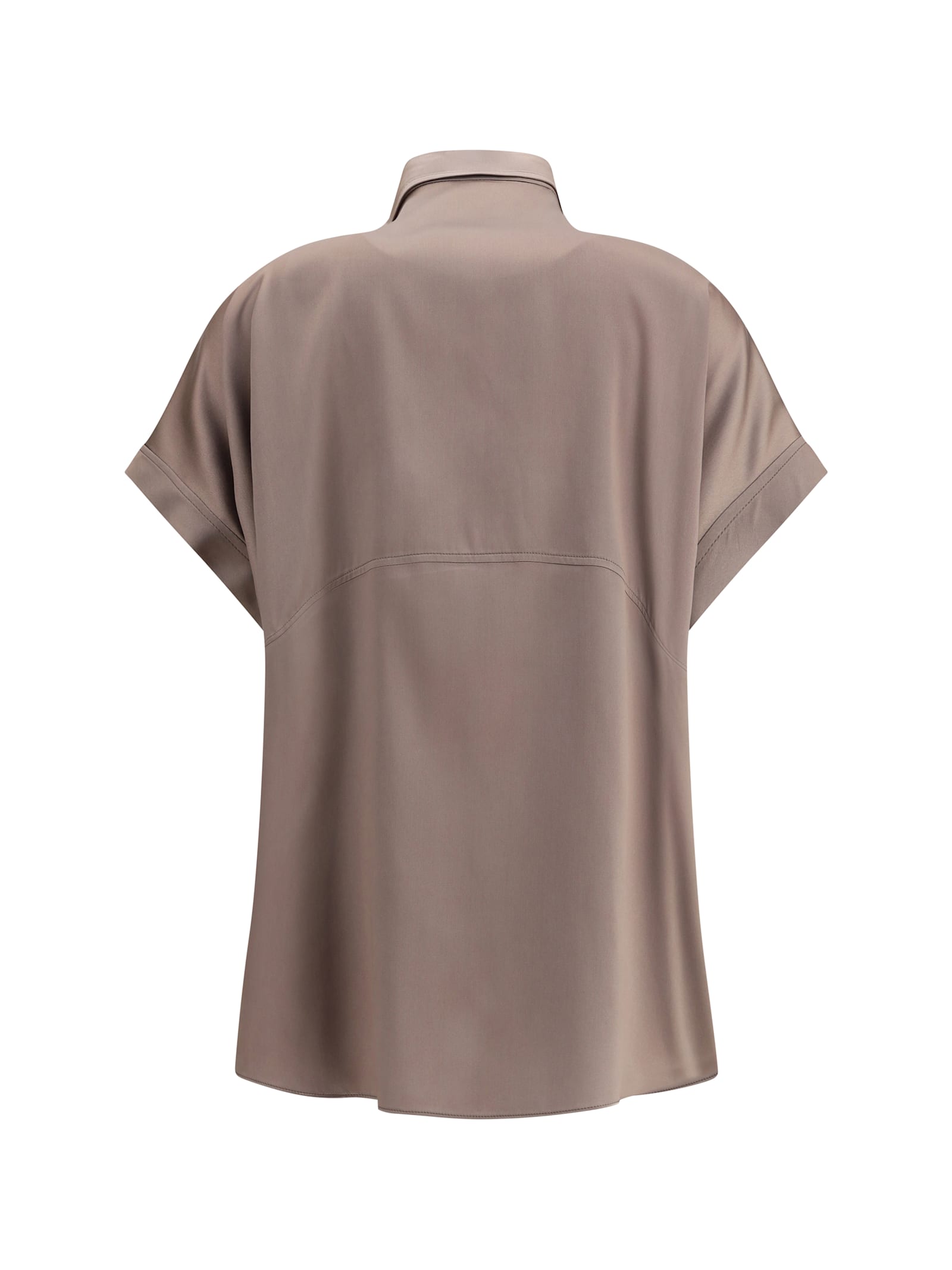 Brunello Cucinelli Jewel Embellished Silk Top