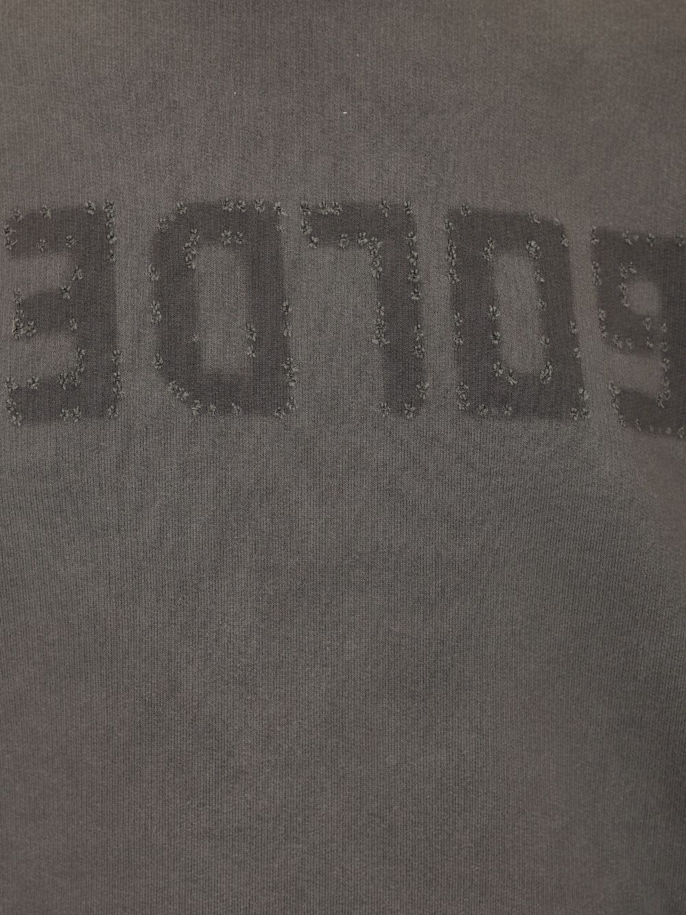 Golden Goose Golden M S Regular Sweatshirt Distressed Cotton Jersey With Logo Clothing In Gray