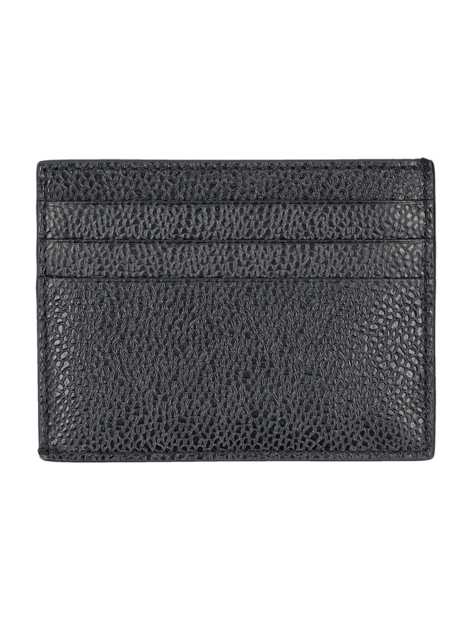 Shop Thom Browne Single Card Holder In Black