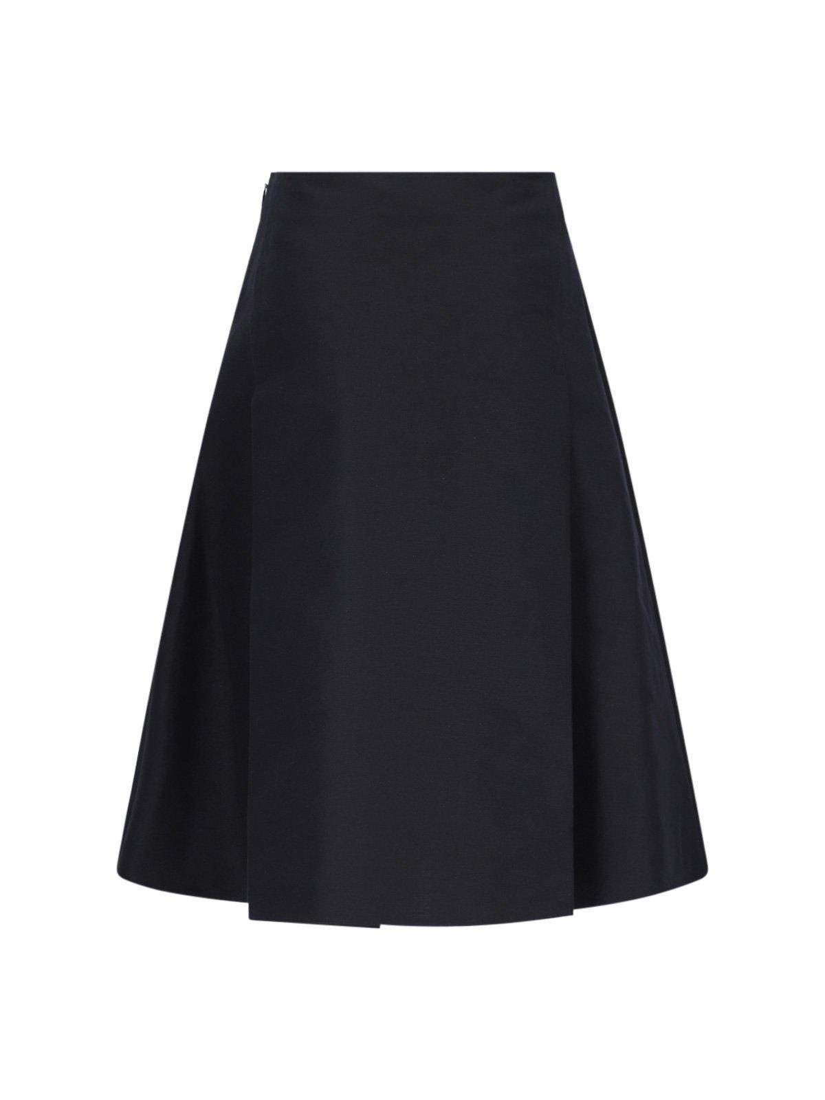 Shop Marni Maxi Pleated Cady Midi Skirt In Black